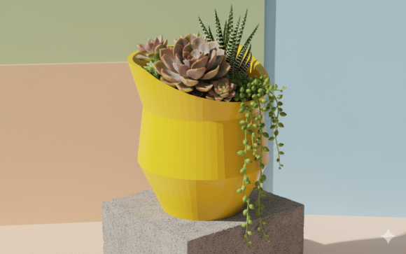 3D Decorative Planter STL 072: A Modern Design for Contemporary Living and Creative Innovation
