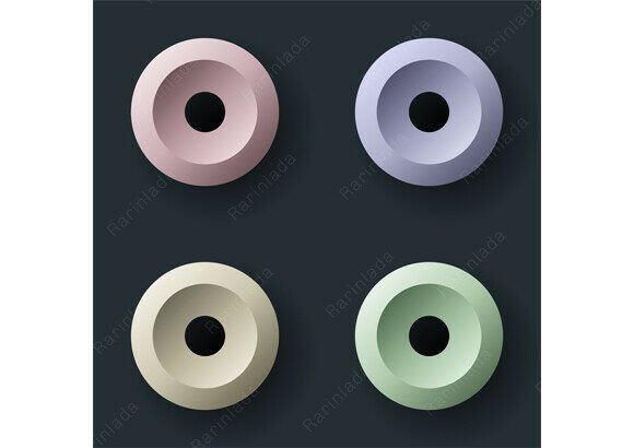 3D Donut Ring Geometric Shapes for Modern Design
