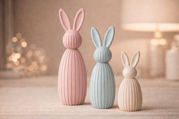 3D Easter Bunny Decor: A Modern Spring Accent for Every Home
