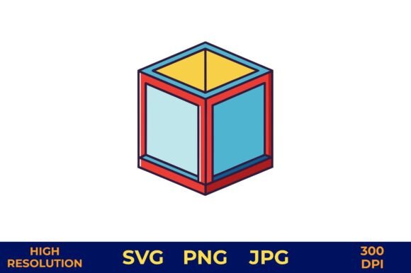 3D Lightbox Vector with Bright Outline: A Versatile Design Asset for Modern Creatives