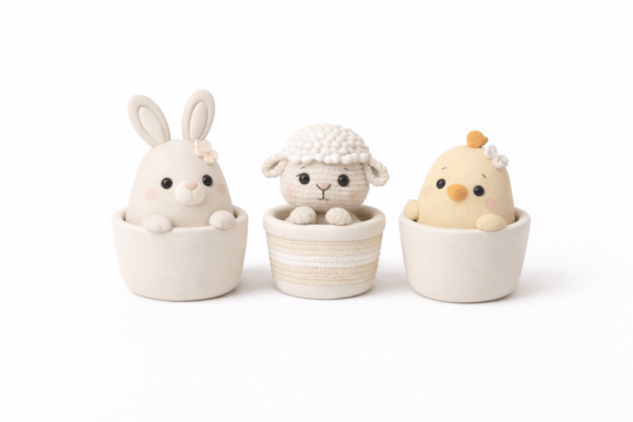 3D Mini Farm Animals Easter Spring STL: Adorable Decor for Spring and Easter Celebrations