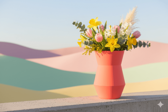 3D Modern Vase STL 061: A Stylish, Functional Addition to Your 3D Printing Projects