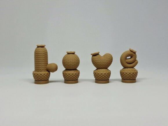 Cactus Love – Knitted Style STL 3D Model: A Charming Addition to Your 3D Printing Projects