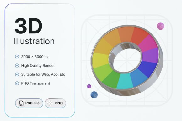 Color Wheel 3D Icons: A Strategic Tool for Design Precision and Creative Clarity