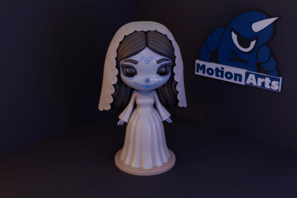 Corpse Bride 3D Printable Model for 3D Printing: A Unique Fusion of Gothic Charm and Printability