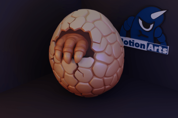 Dinosaur Hatching out of the Egg 3D Model for 3D Printing: A Playful and Practical Addition to Your Collection