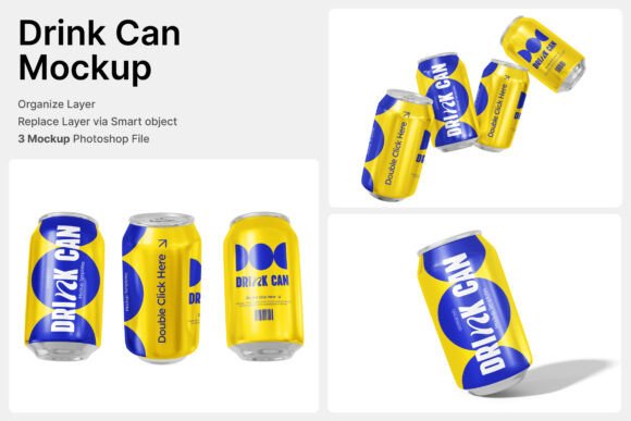Drink Can 3D Mockup: Elevating Beverage Branding and Packaging Design