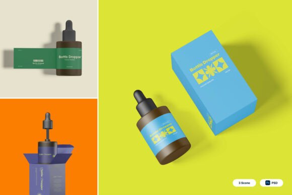 Dropper Bottle 3D Mockup for Premium Branding