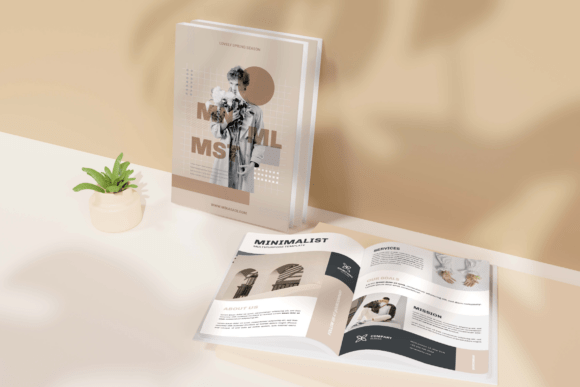 Elevate Your Design Presentation with the Book Minimalist 3D Mockup