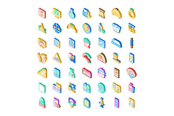 Enhancing Digital Communication with Isometric 3D Icons for Business, Finance, and Web Services