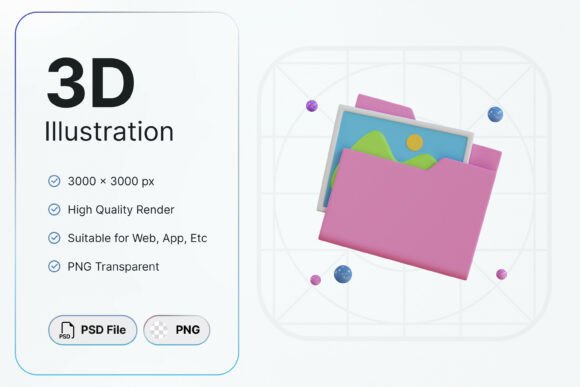 Folder Graphics 3D Icons: Visual Tools for Modern File Organization