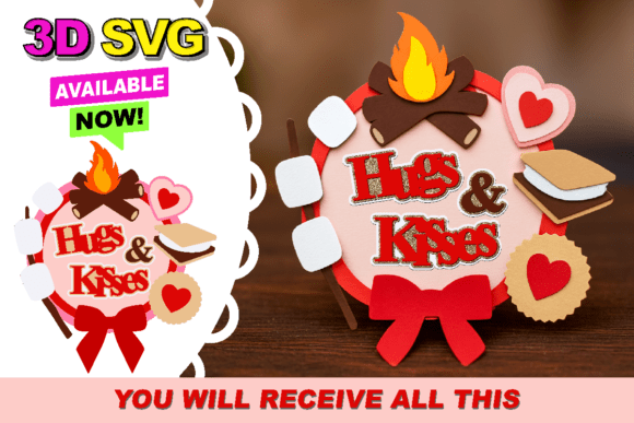Hugs and Kisses Shaker Topper 3D SVG: A Creative Catalyst for Modern Crafting