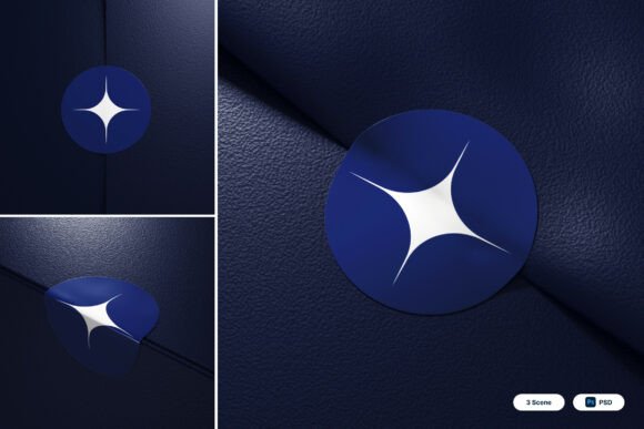 Luxury Sticker 3D Mockup for Premium Branding