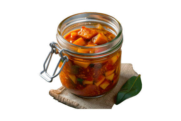 Marinated Mango in a Glass Jar 3D PNG – Fresh Design for Creative Projects