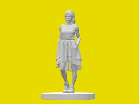 Modern Casual Girl – 3D Printable: A Stylish Addition to Desk Décor and Hobby Projects