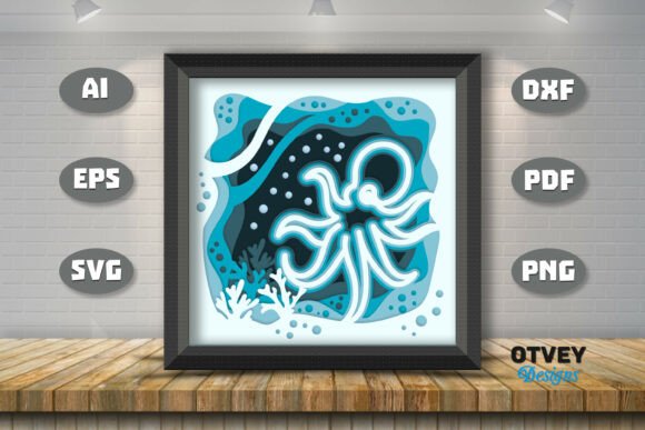 Octopus in a Seabed Atmosphere 3D Layered