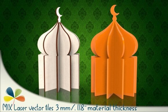 Small 3D Mosque SVG 5-Piece 10×19cm: A Practical Addition to Creative and Spiritual Projects