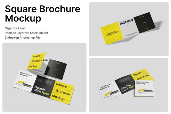 Strategic Branding with Square Brochure 3D Mockup: Enhancing Visual Communication for Marketing and Print Projects