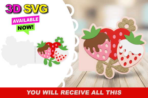 Strawberry Love Card 3D SVG: A Practical Addition to Creative Workflows