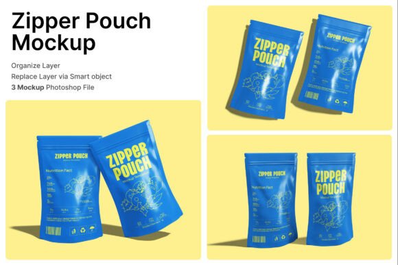 Zipper Pouch 3D Mockup: Realistic Packaging Design for Modern Brands